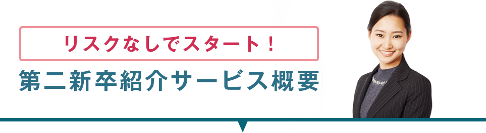 リスクなしでスタート！第二新卒紹介サービス概要